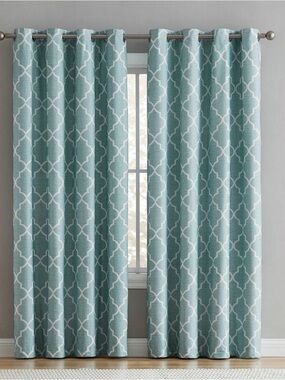 84” Block Out Curtains - Set of 2 from Home Depot.